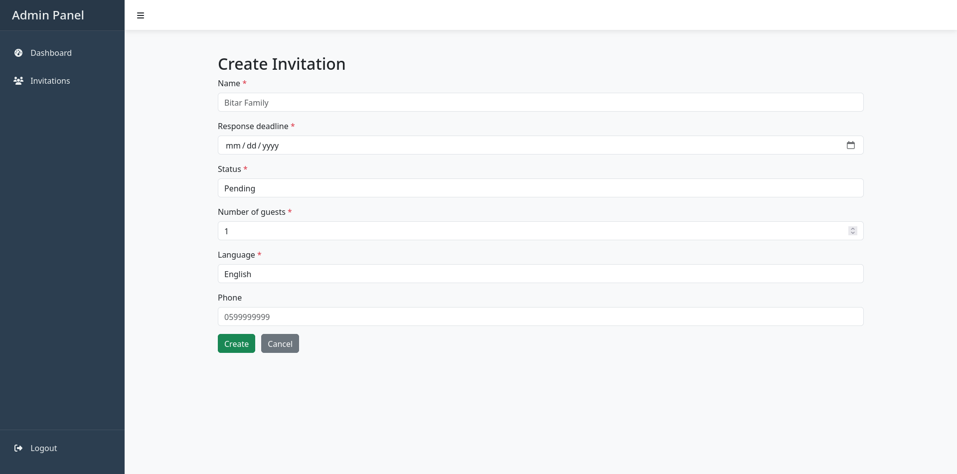 Dashboard - Easy Creation